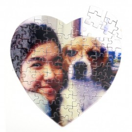 Puzzle szív alakú, egyedi fényképpel, felirattal